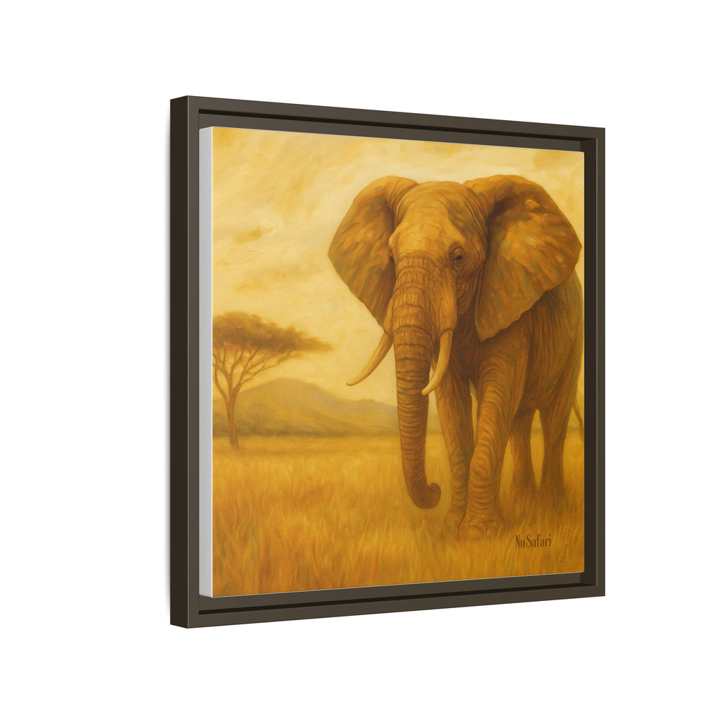 Majestic African Elephant Matte Canvas Framed | Wildlife Wall Art