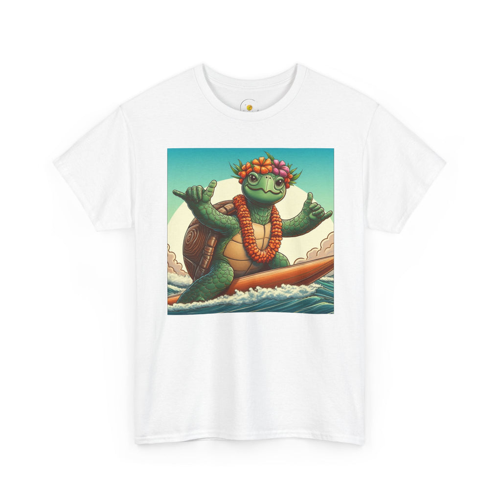 Surfing Turtle T-Shirt – Tropical Hawaiian Sea Turtle Graphic Tee
