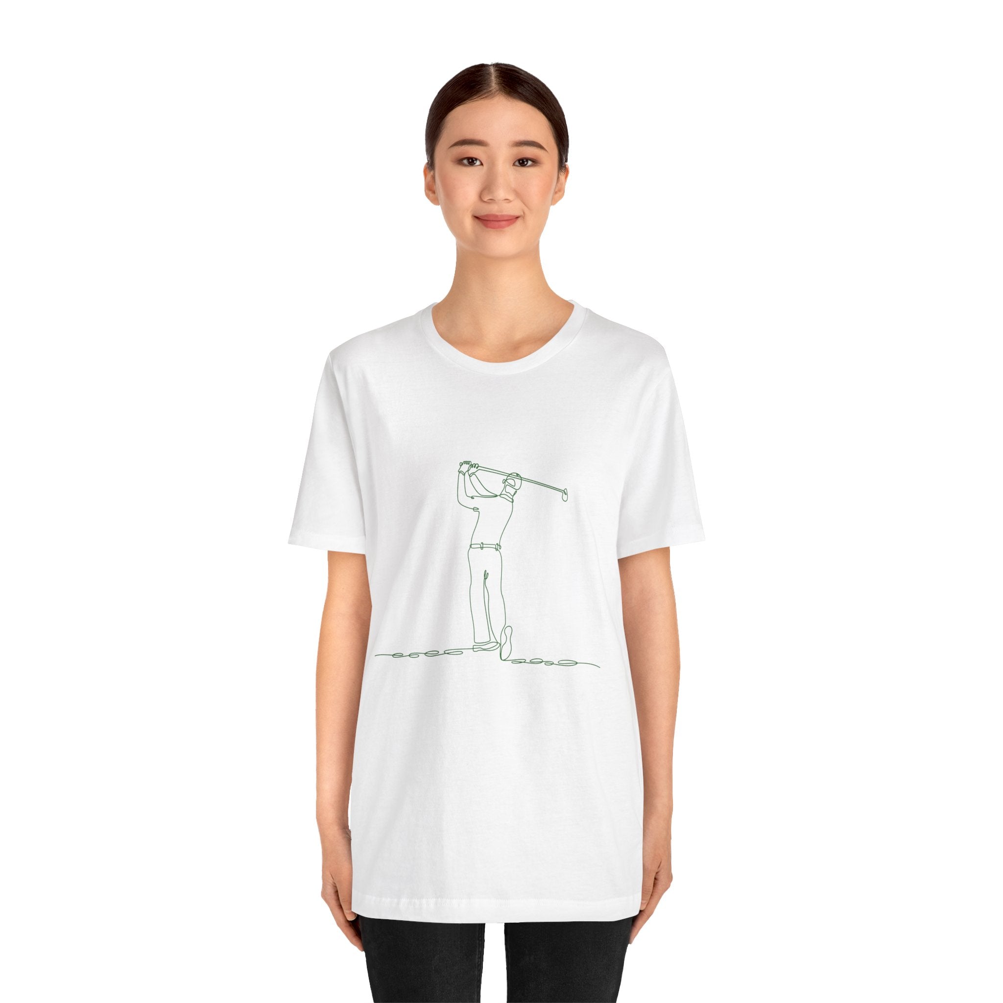 Golf Man Tee - Swing Club Line Design