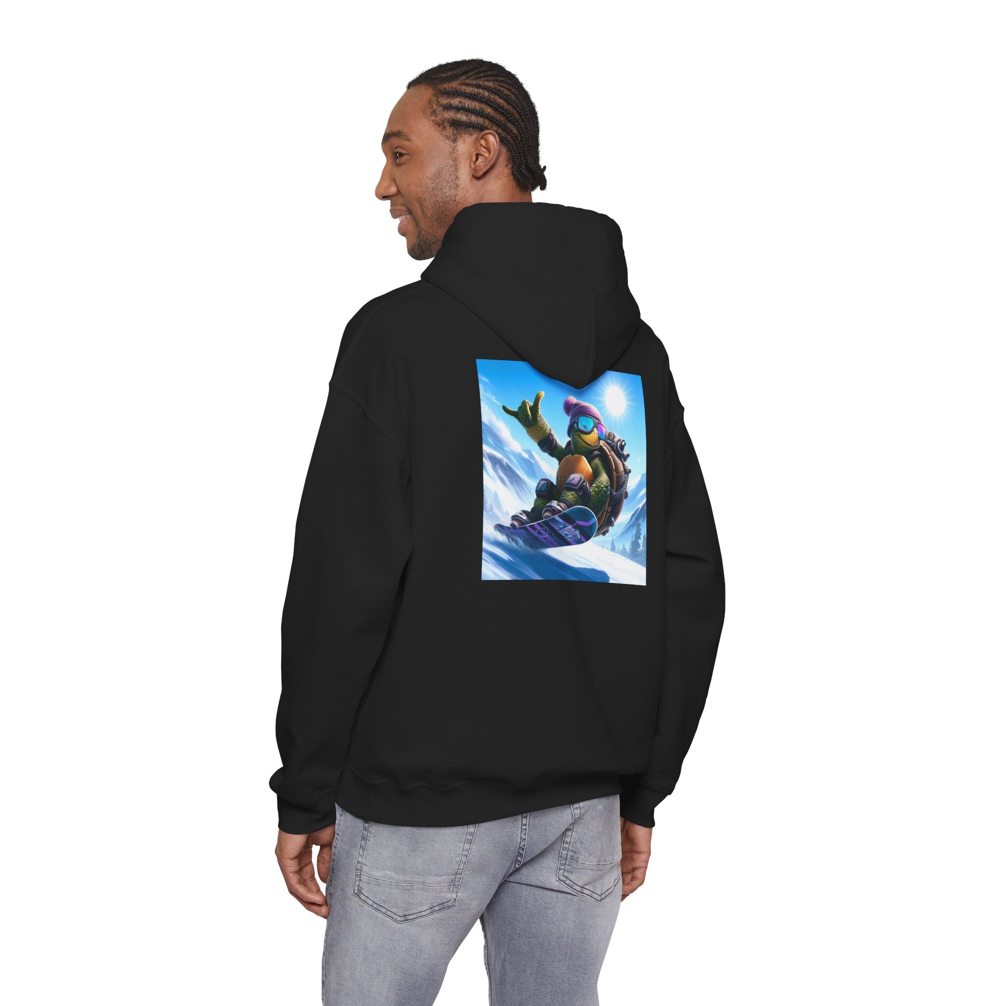 Hooded Sweatshirt Snowboarding Turtle Shakalaka Design