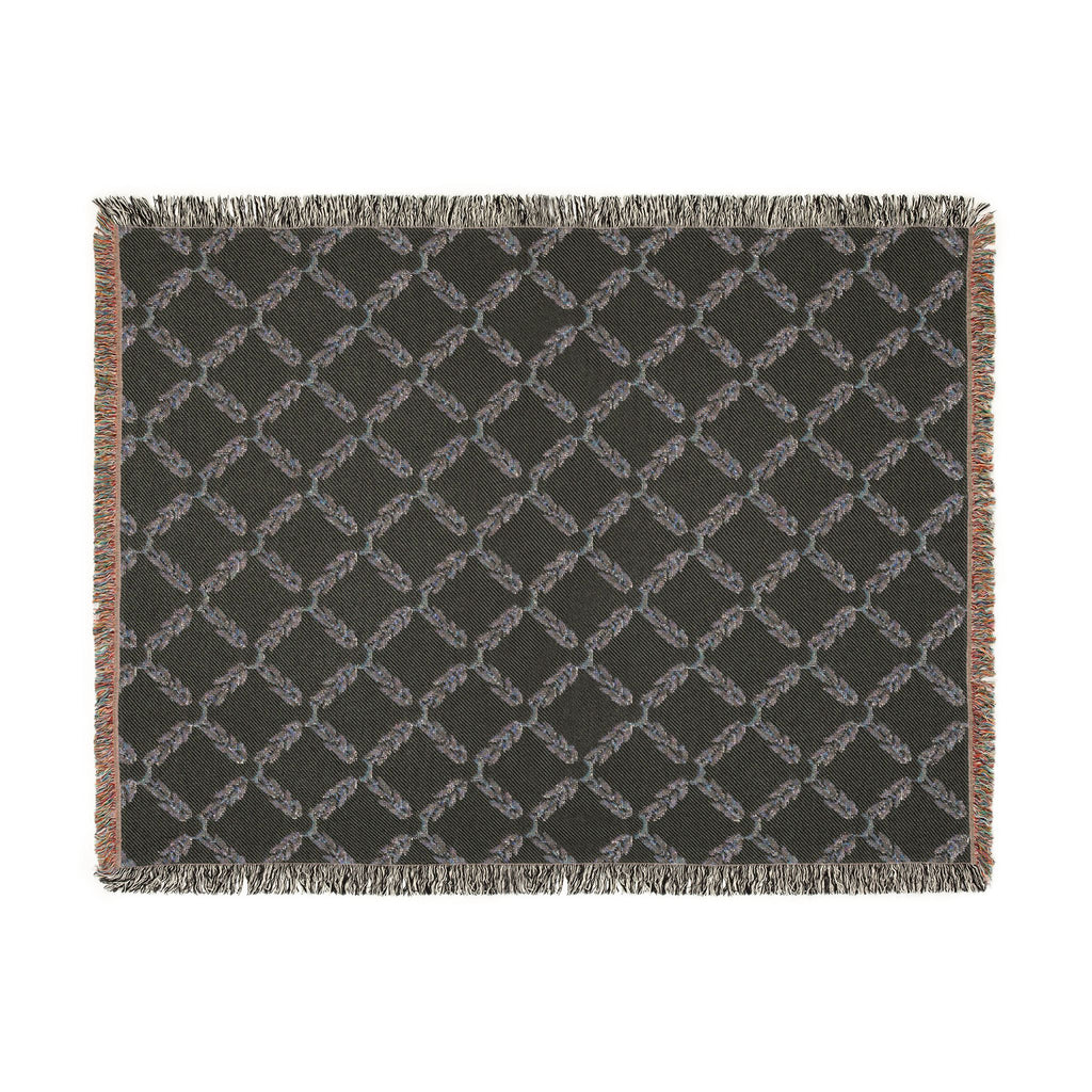 NuSafari® Golf Woven Throw Blanket, 100% Cotton Olive Branch & Golf Ball Tapestry , Country Club