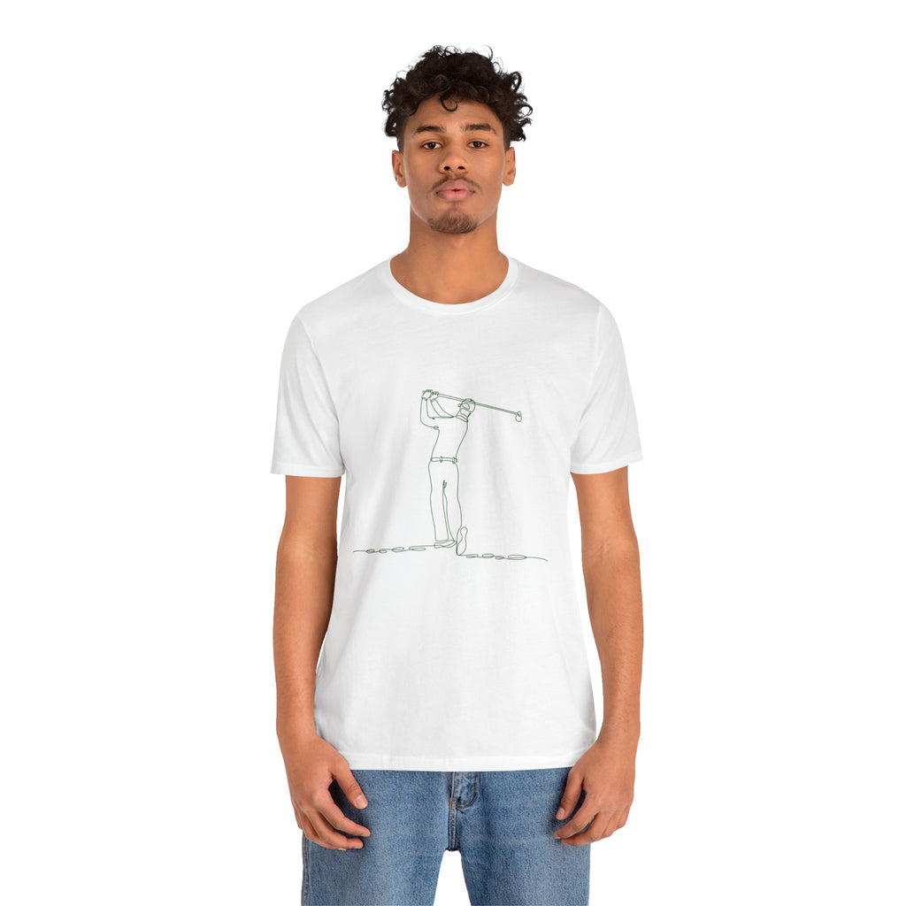 Golf Man Tee - Swing Club Line Design