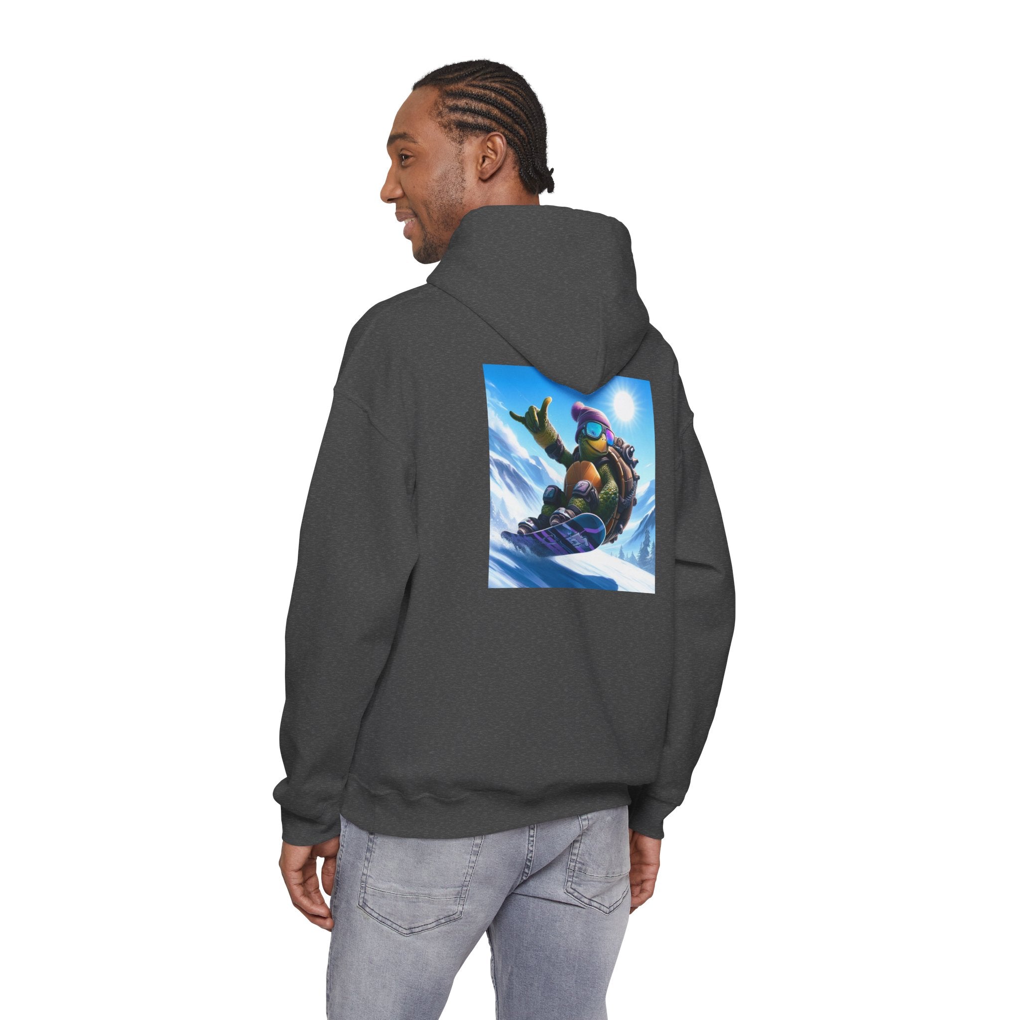 Hooded Sweatshirt Snowboarding Turtle Shakalaka Design