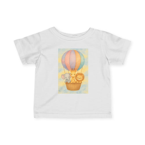 Infant Tee - Baby Animal Adventure Hot Air Balloon