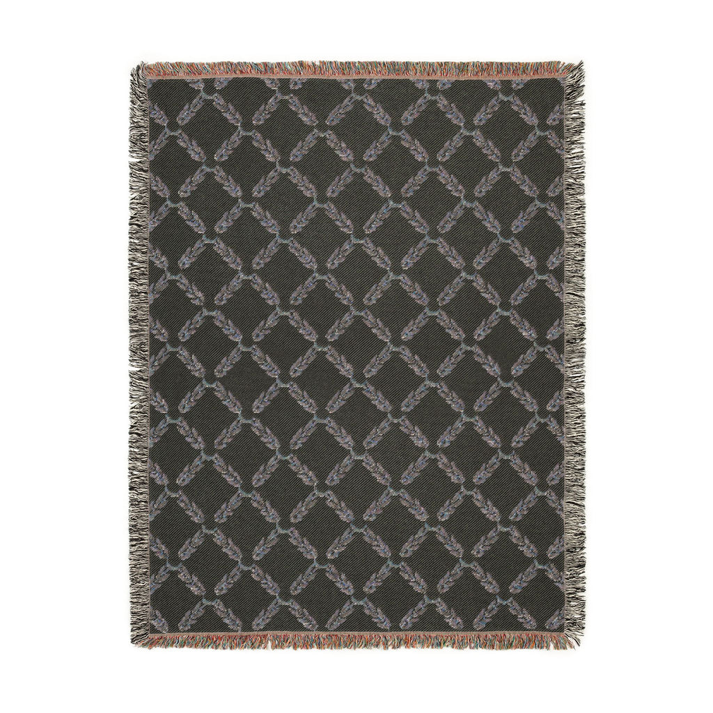 NuSafari® Golf Woven Throw Blanket, 100% Cotton Olive Branch & Golf Ball Tapestry , Country Club