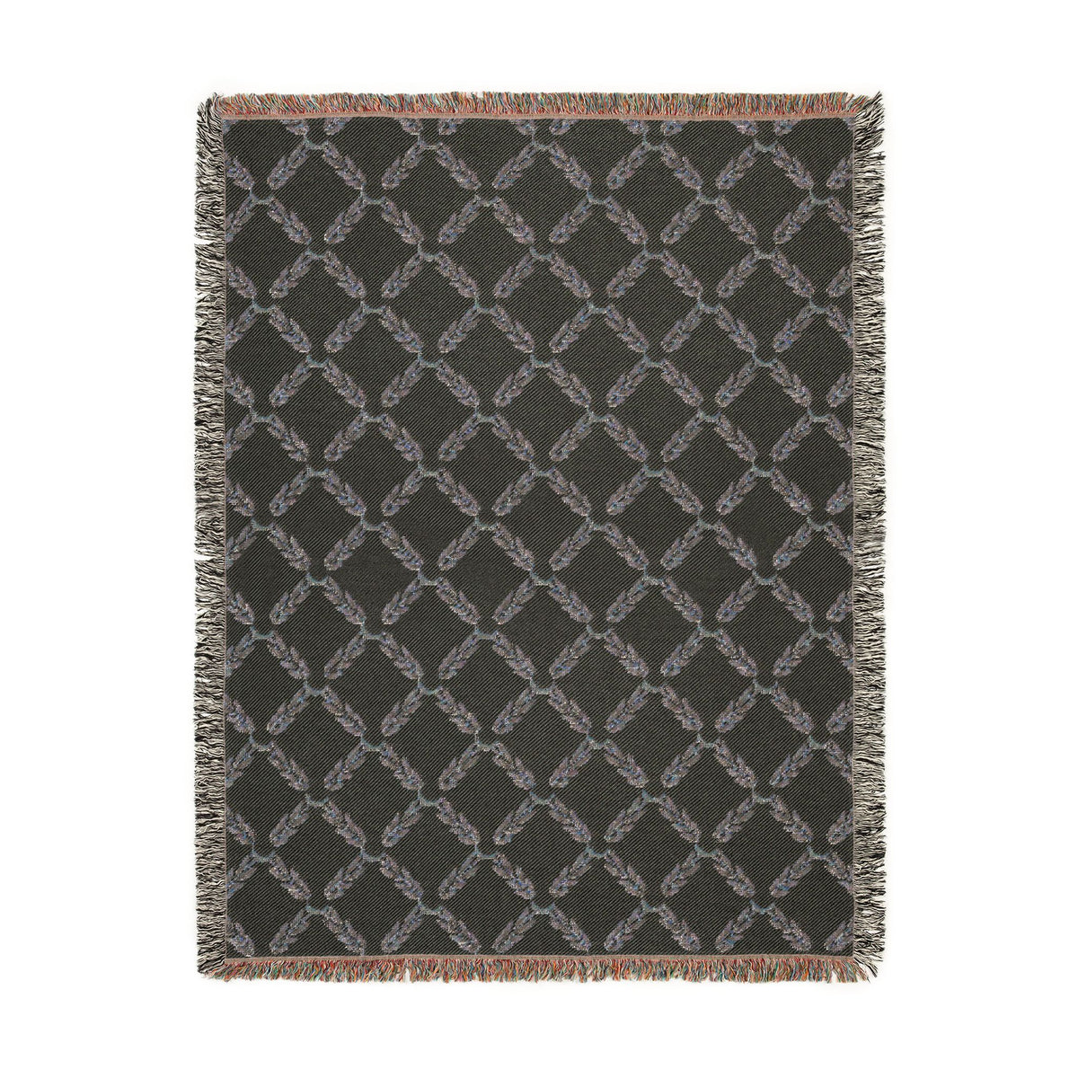 NuSafari® Golf Woven Throw Blanket, 100% Cotton Olive Branch & Golf Ball Tapestry , Country Club
