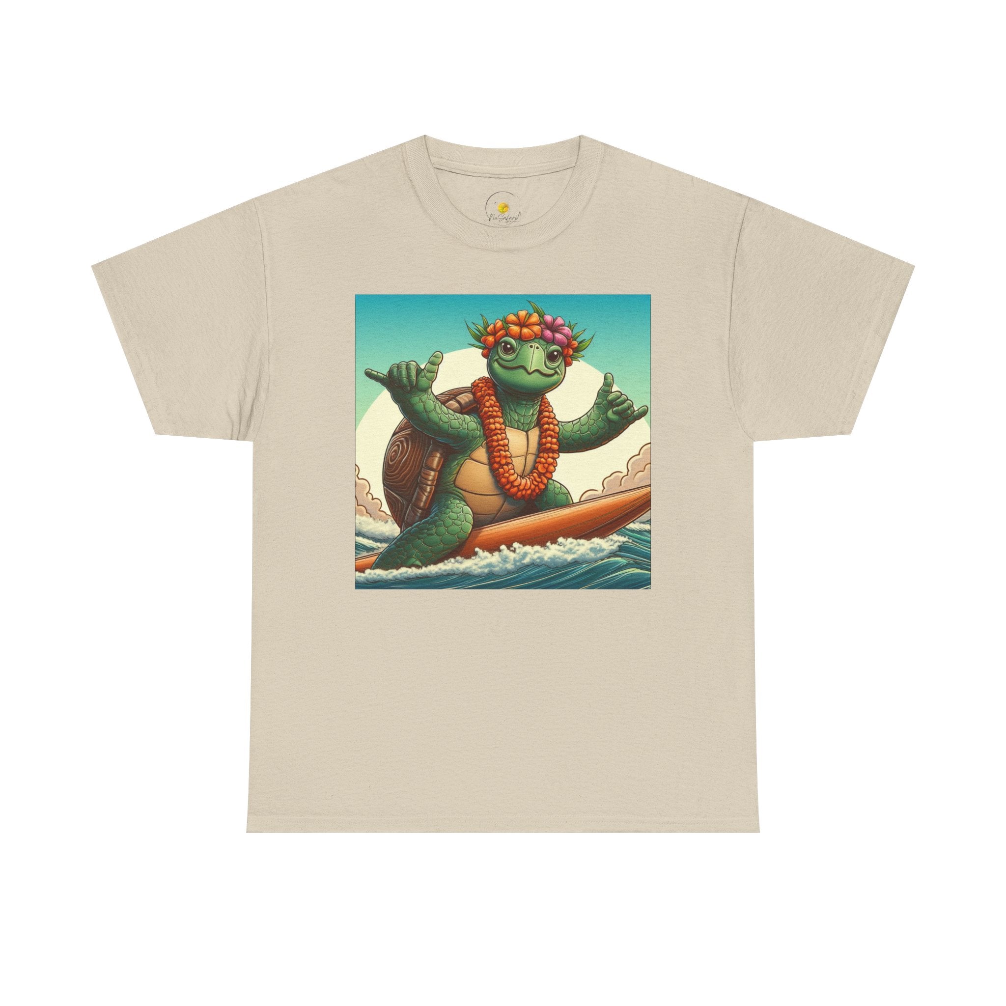 Surfing Turtle T-Shirt – Tropical Hawaiian Sea Turtle Graphic Tee