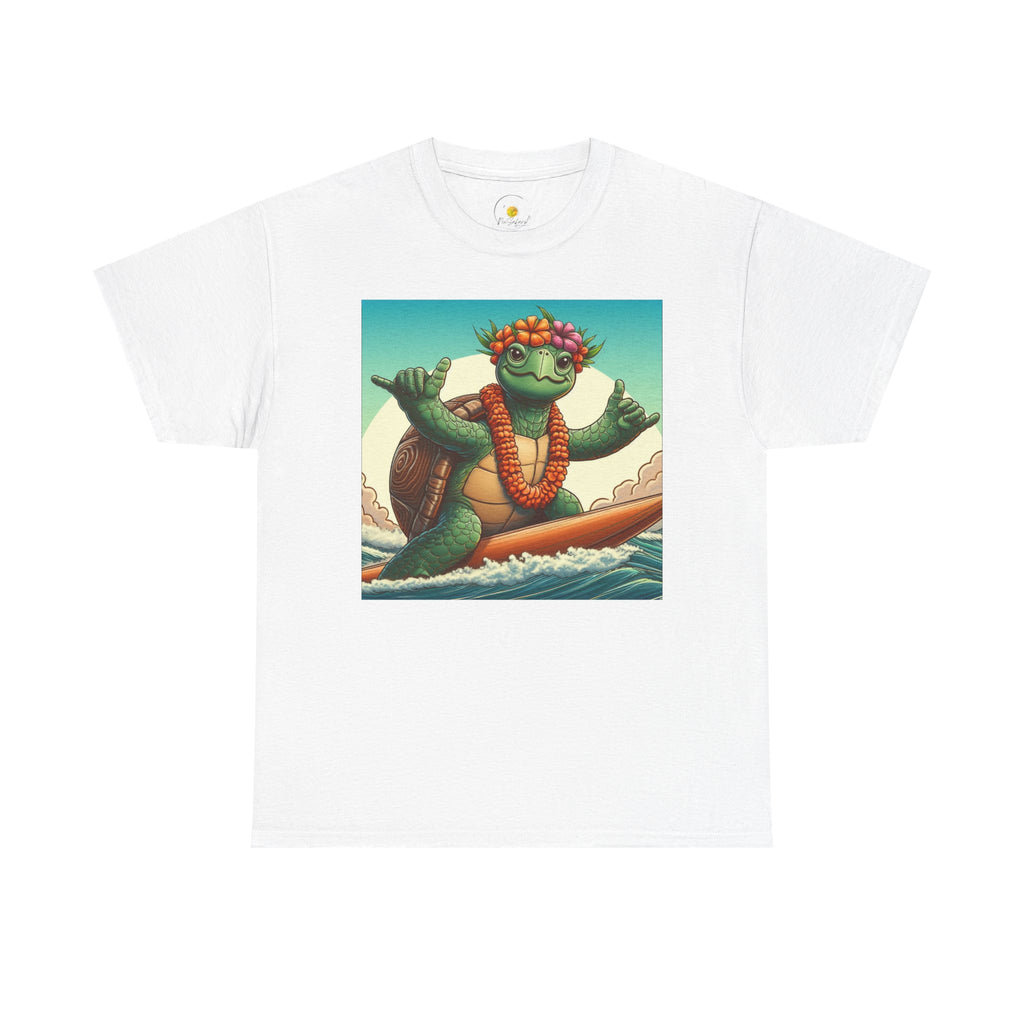 Surfing Turtle T-Shirt – Tropical Hawaiian Sea Turtle Graphic Tee