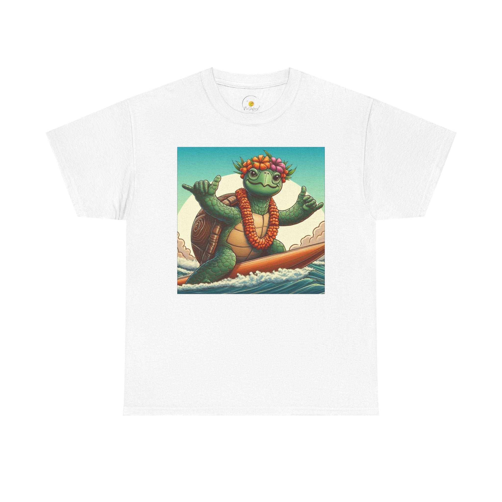 Surfing Turtle T-Shirt – Tropical Hawaiian Sea Turtle Graphic Tee
