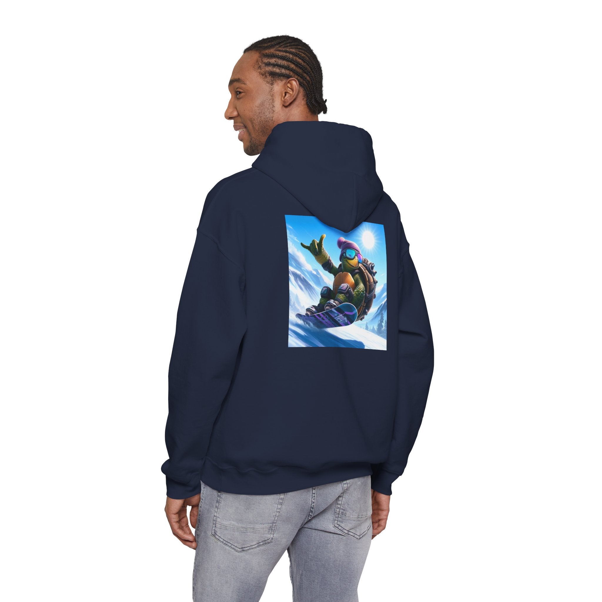 Hooded Sweatshirt Snowboarding Turtle Shakalaka Design