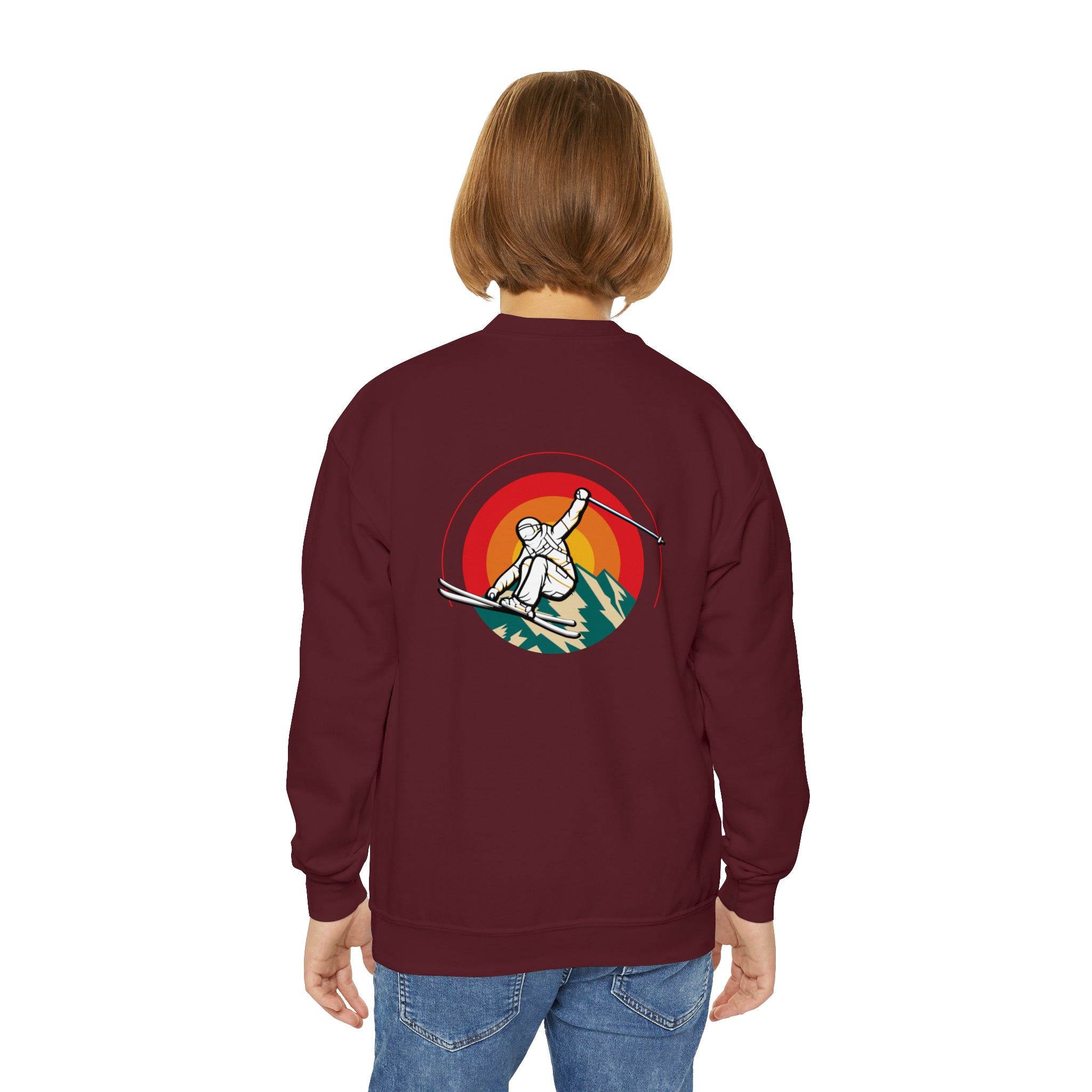 Youth ski jump Crewneck Sweatshirt