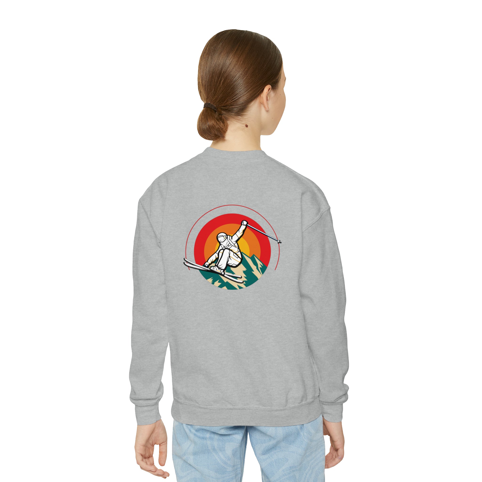 Youth ski jump Crewneck Sweatshirt