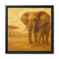 Majestic African Elephant Matte Canvas Framed | Wildlife Wall Art