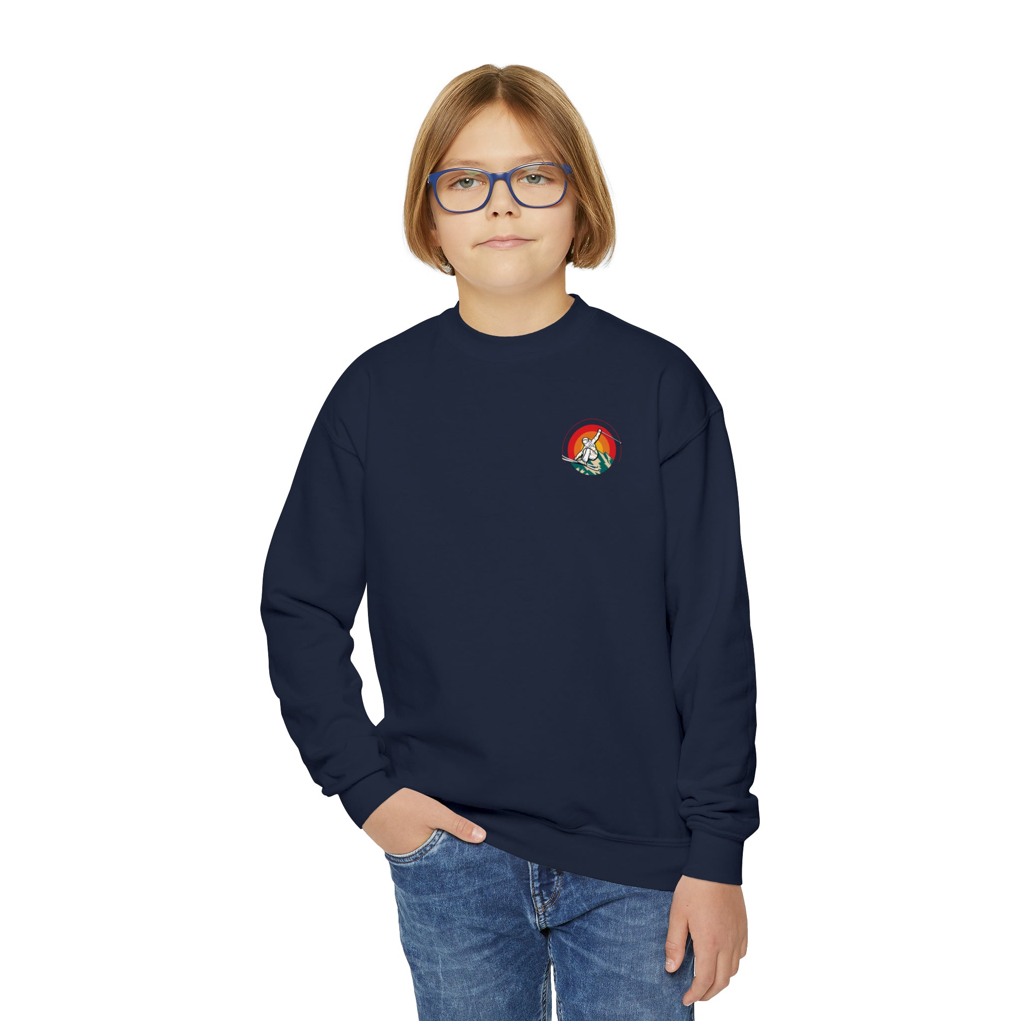 Youth ski jump Crewneck Sweatshirt