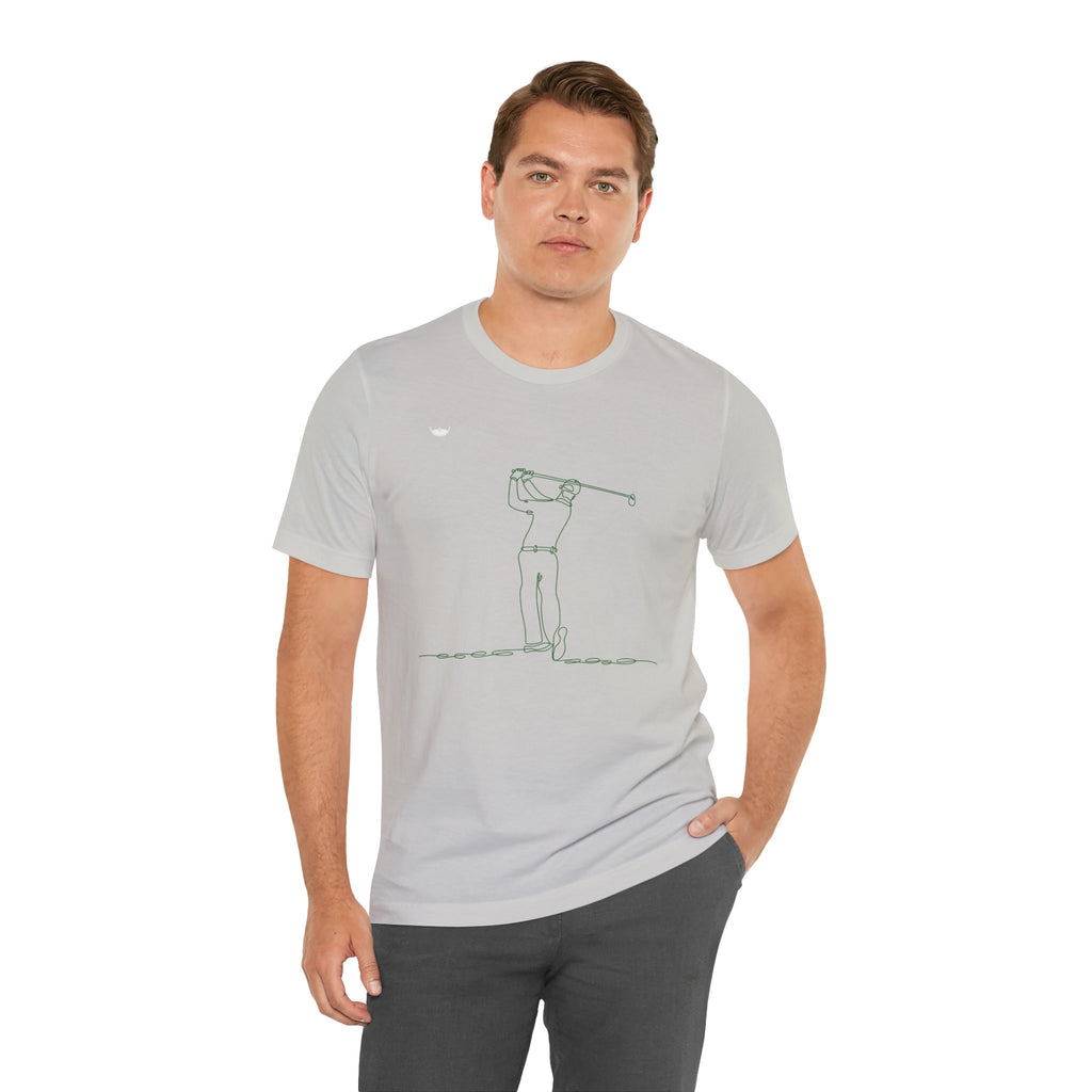 Golf Man Tee - Swing Club Line Design