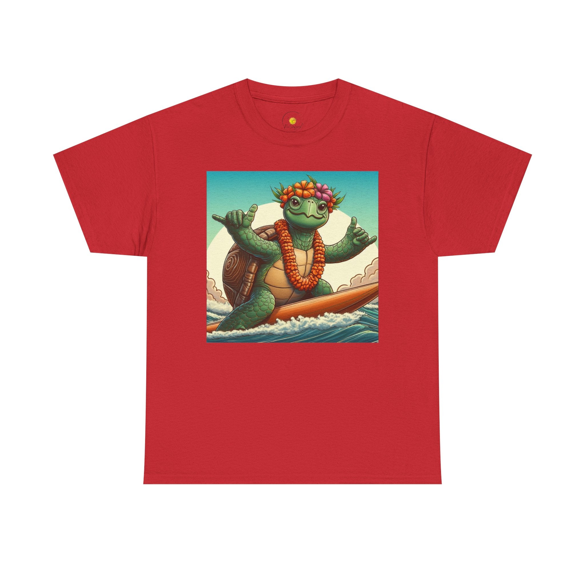 Surfing Turtle T-Shirt – Tropical Hawaiian Sea Turtle Graphic Tee