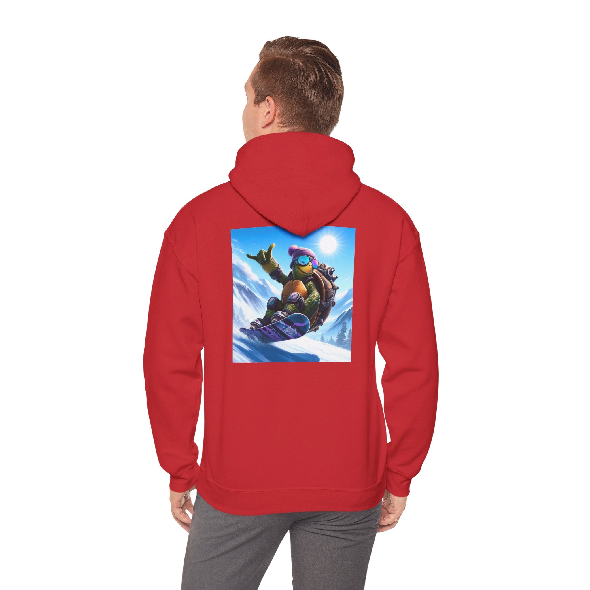 Hooded Sweatshirt Snowboarding Turtle Shakalaka Design