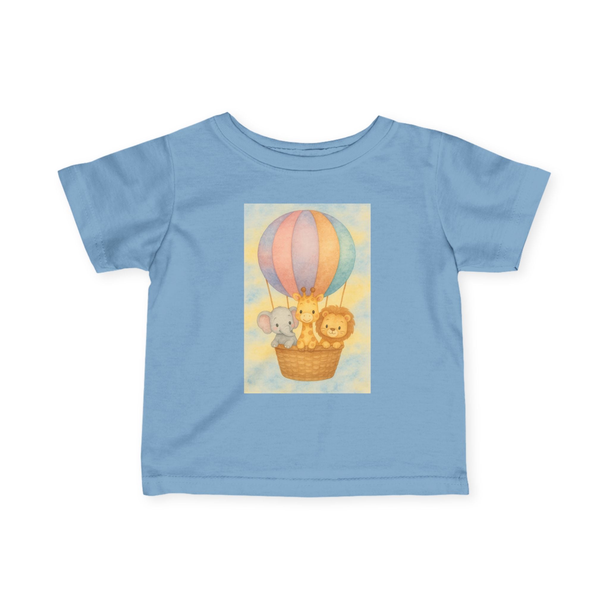 Infant Tee - Baby Animal Adventure Hot Air Balloon