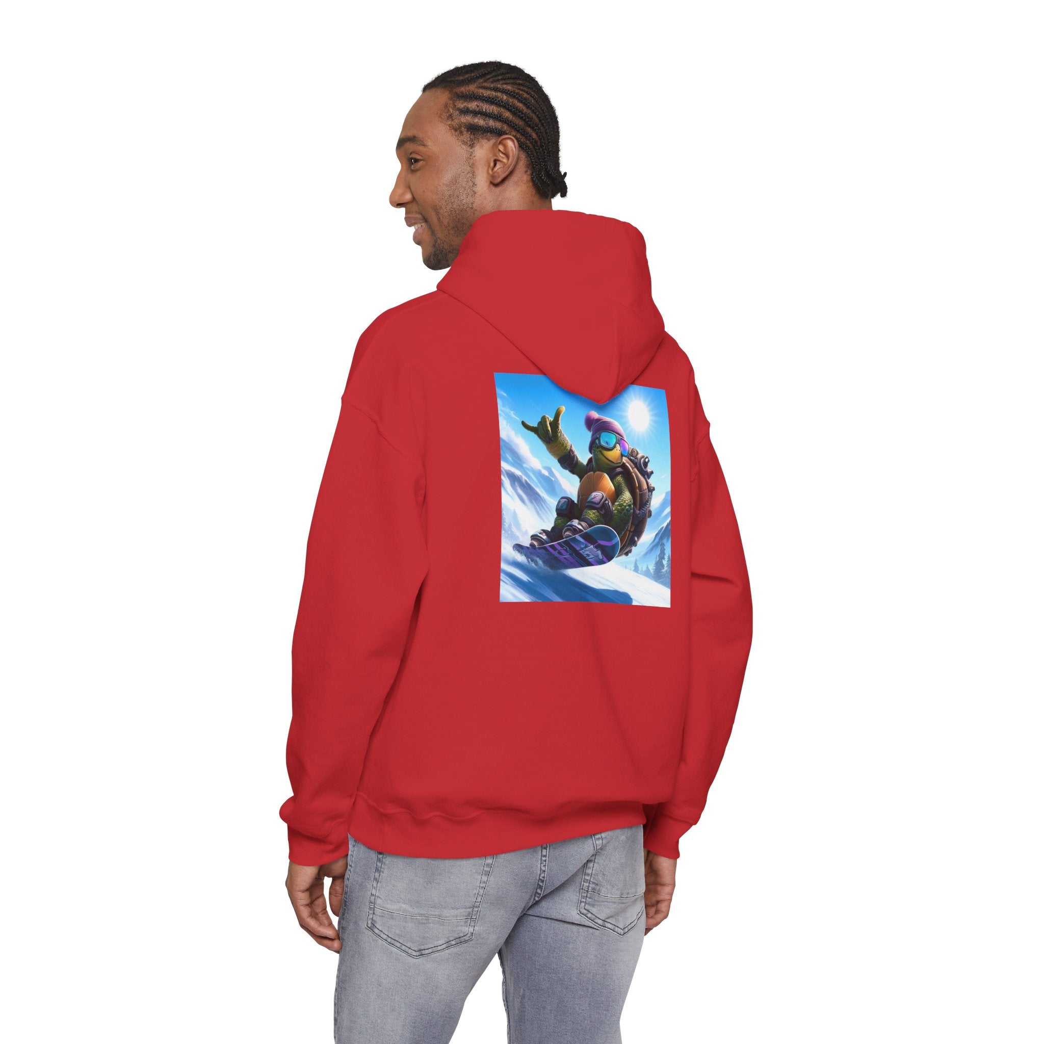 Hooded Sweatshirt Snowboarding Turtle Shakalaka Design