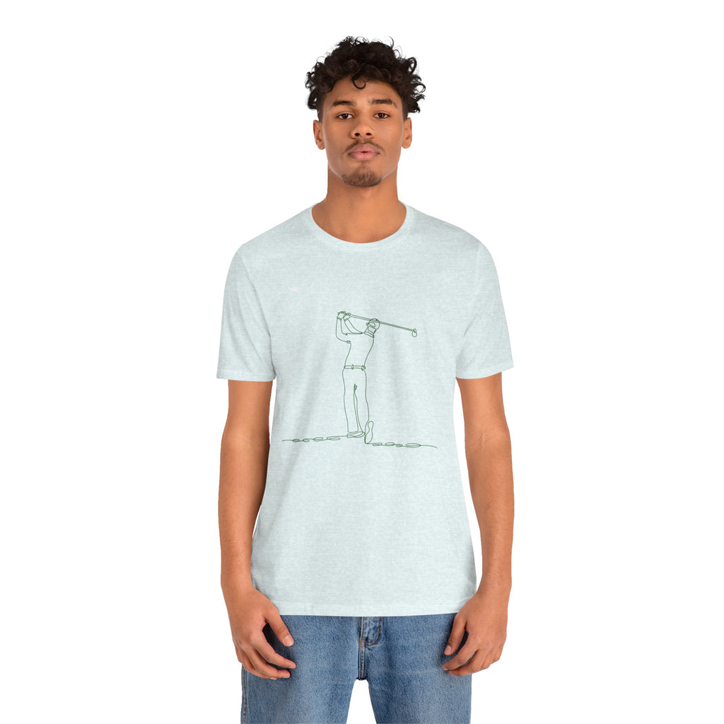 Golf Man Tee - Swing Club Line Design
