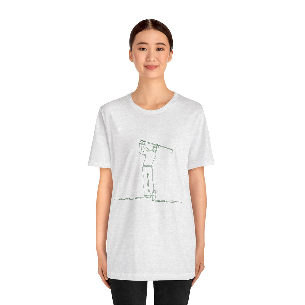 Golf Man Tee - Swing Club Line Design