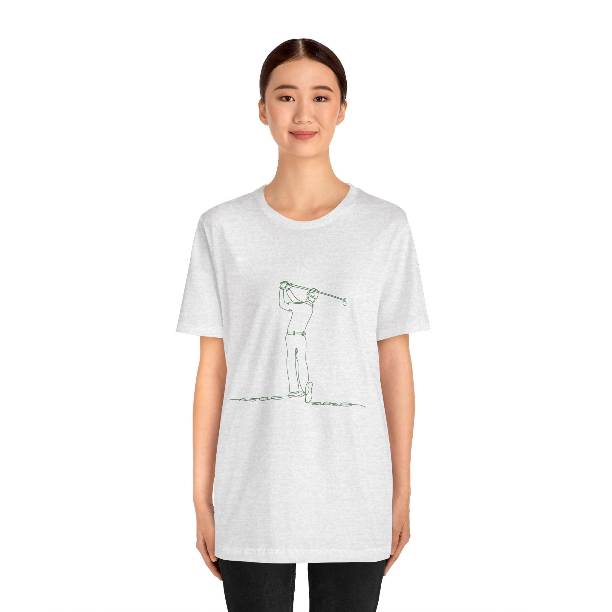 Golf Man Tee - Swing Club Line Design