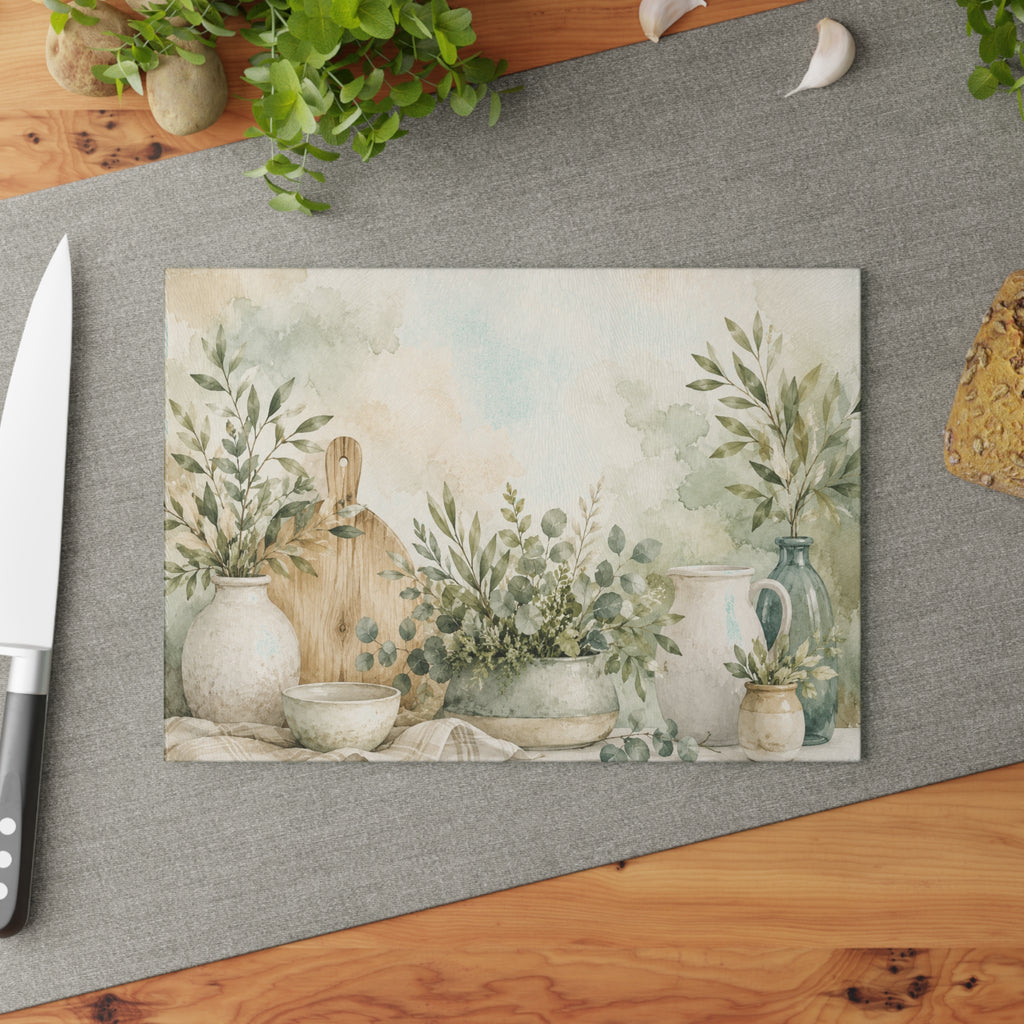 NuSafari® Tempered Glass Cutting Board Decorative Kitchen Prep Board Textured Glass Chopping Board