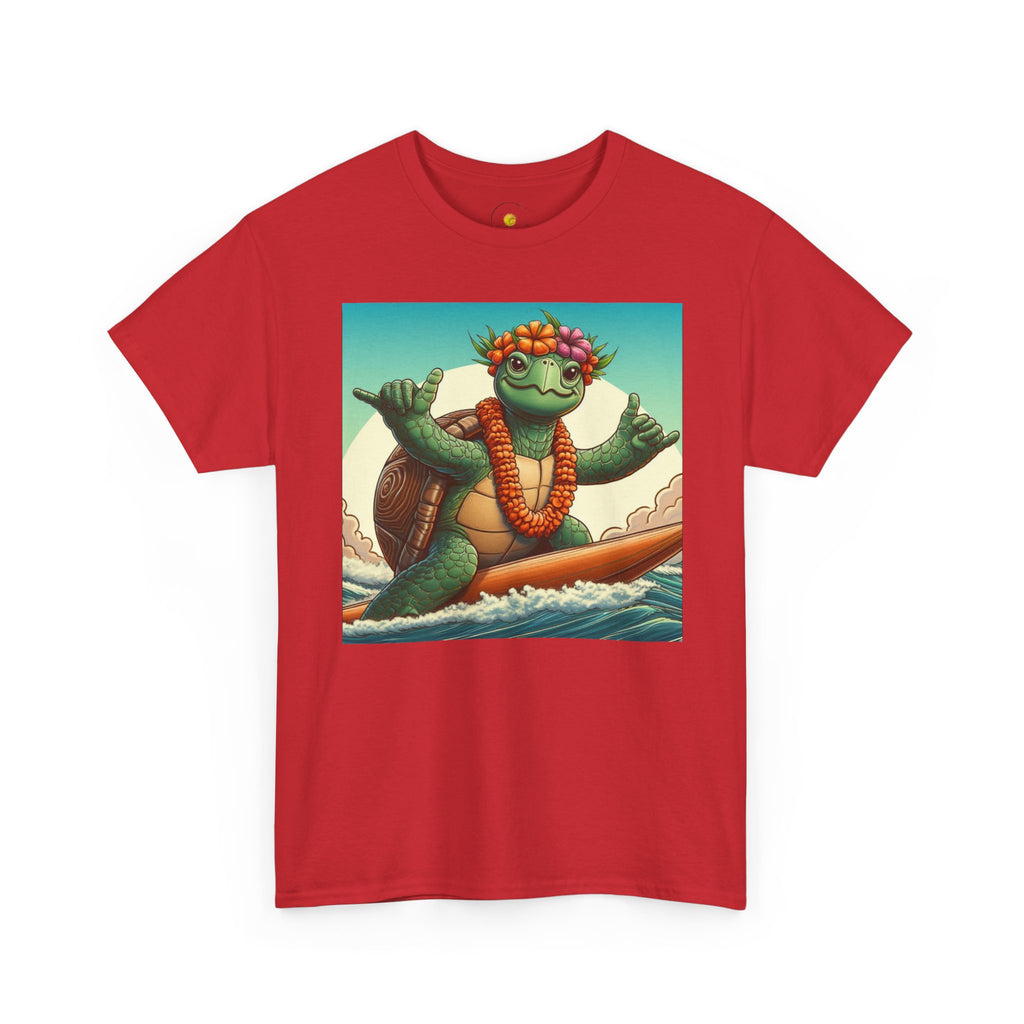 Surfing Turtle T-Shirt – Tropical Hawaiian Sea Turtle Graphic Tee
