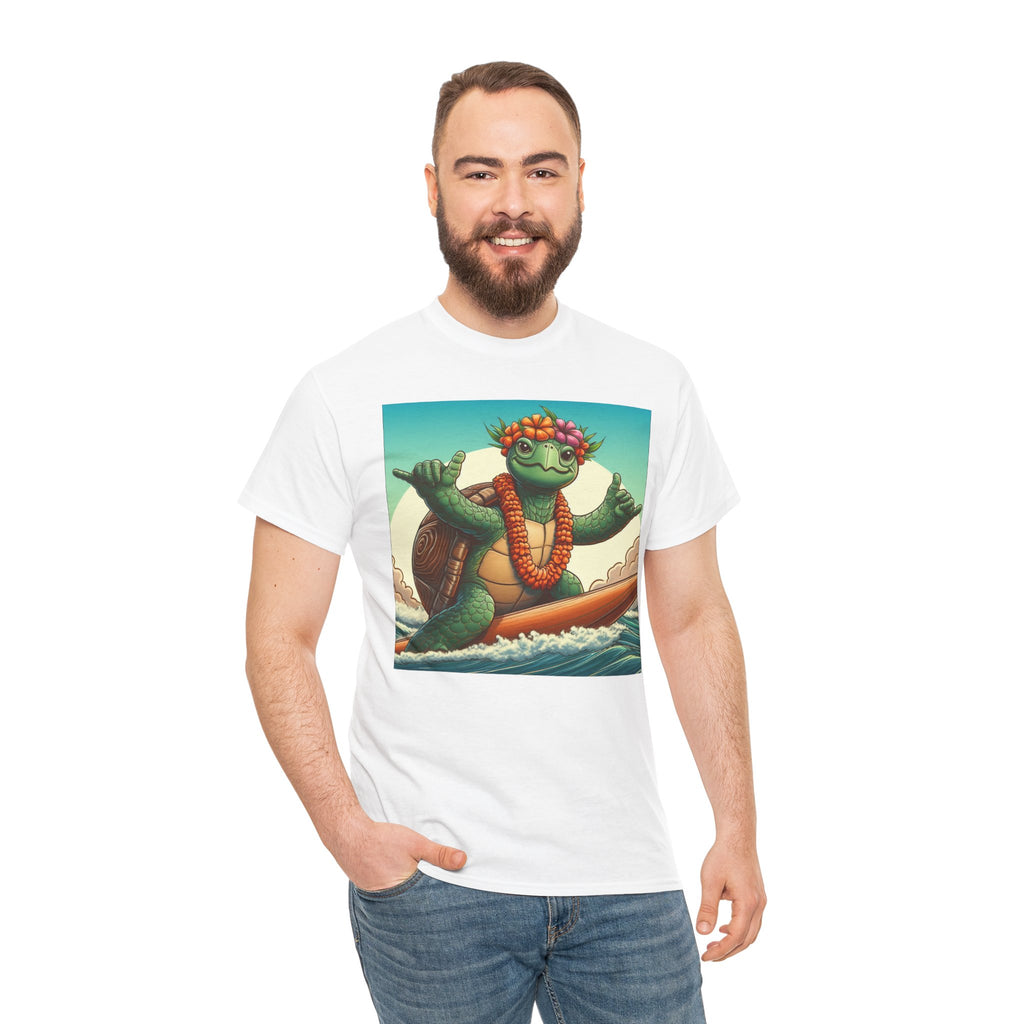 Surfing Turtle T-Shirt – Tropical Hawaiian Sea Turtle Graphic Tee