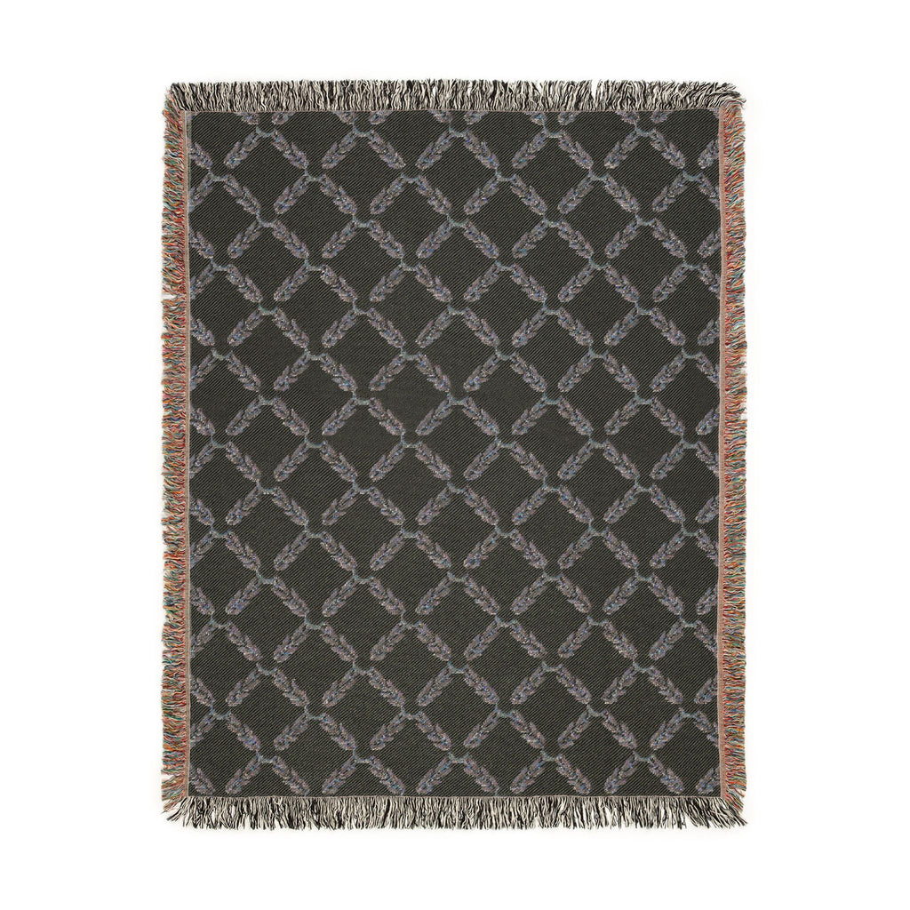 NuSafari® Golf Woven Throw Blanket, 100% Cotton Olive Branch & Golf Ball Tapestry , Country Club