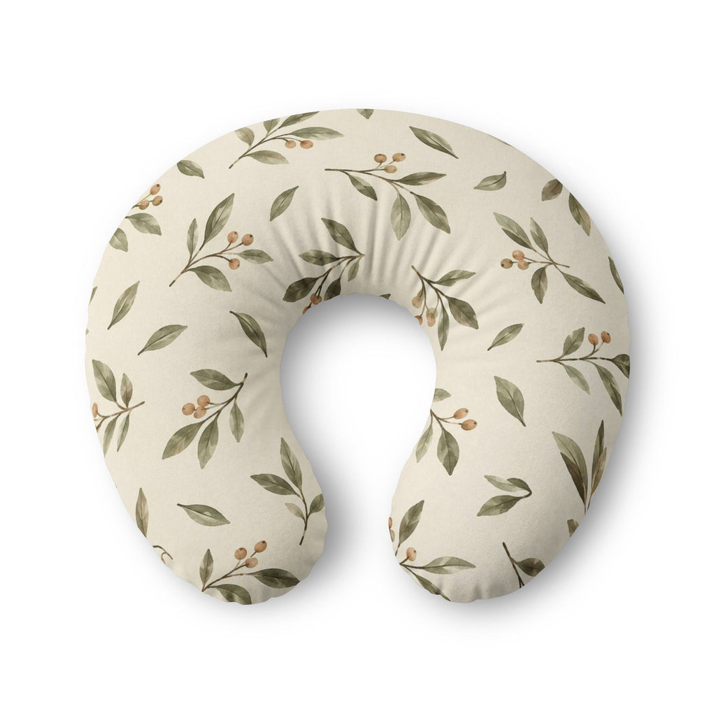 Botanical Nursing Pillow cover, sage green nursery decor, Baby Shower Gift to