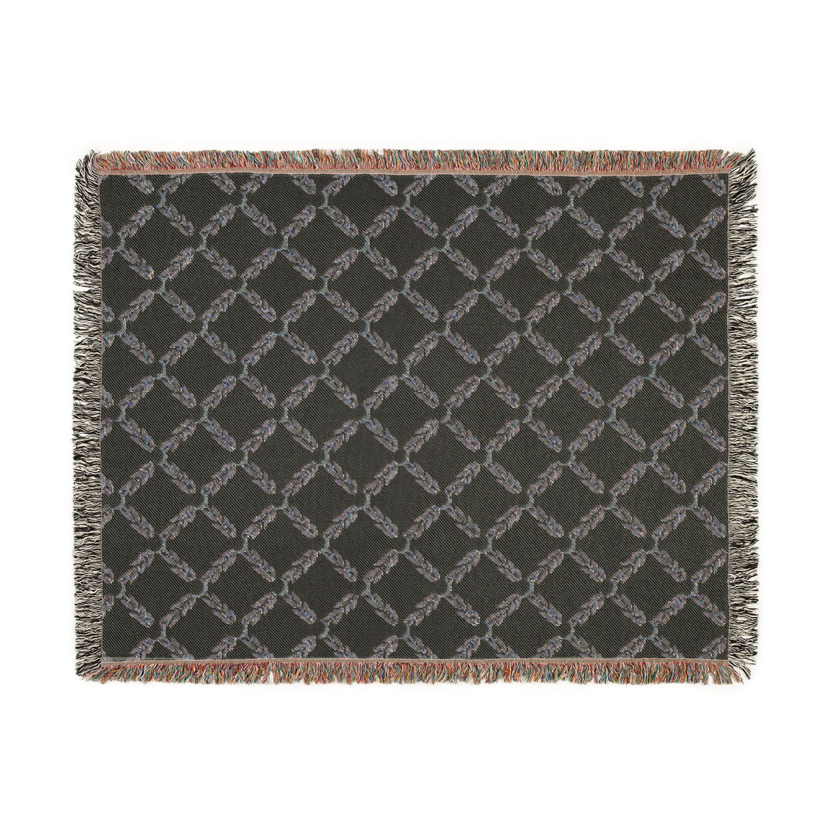 NuSafari® Golf Woven Throw Blanket, 100% Cotton Olive Branch & Golf Ball Tapestry , Country Club