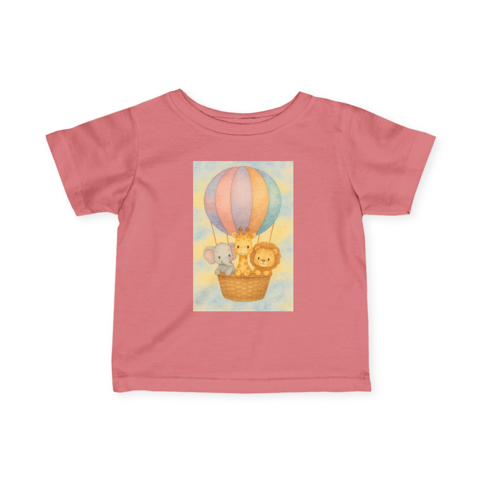 Infant Tee - Baby Animal Adventure Hot Air Balloon