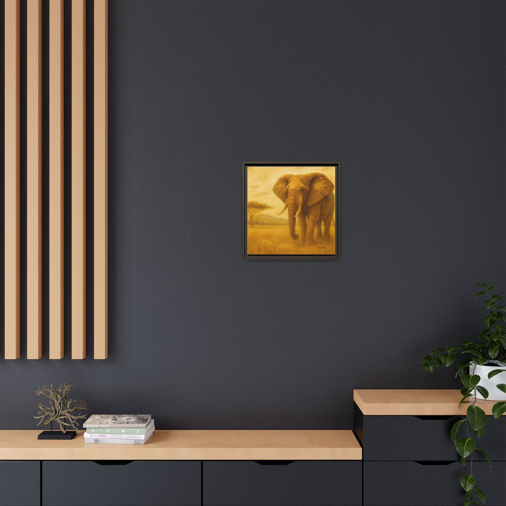 Majestic African Elephant Matte Canvas Framed | Wildlife Wall Art