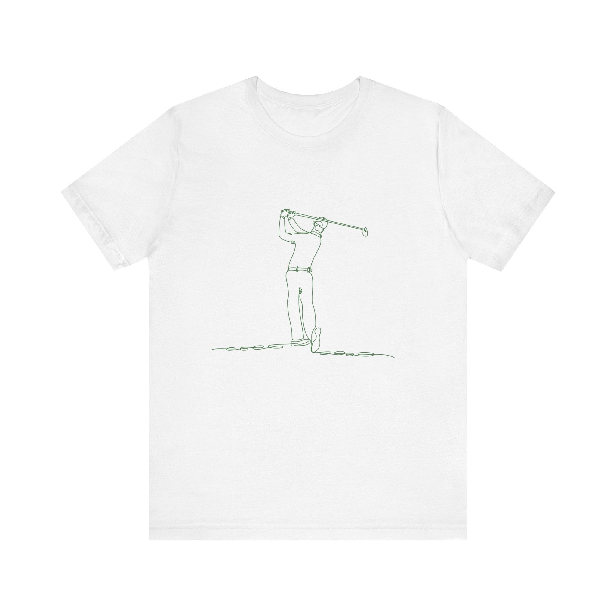 Golf Man Tee - Swing Club Line Design