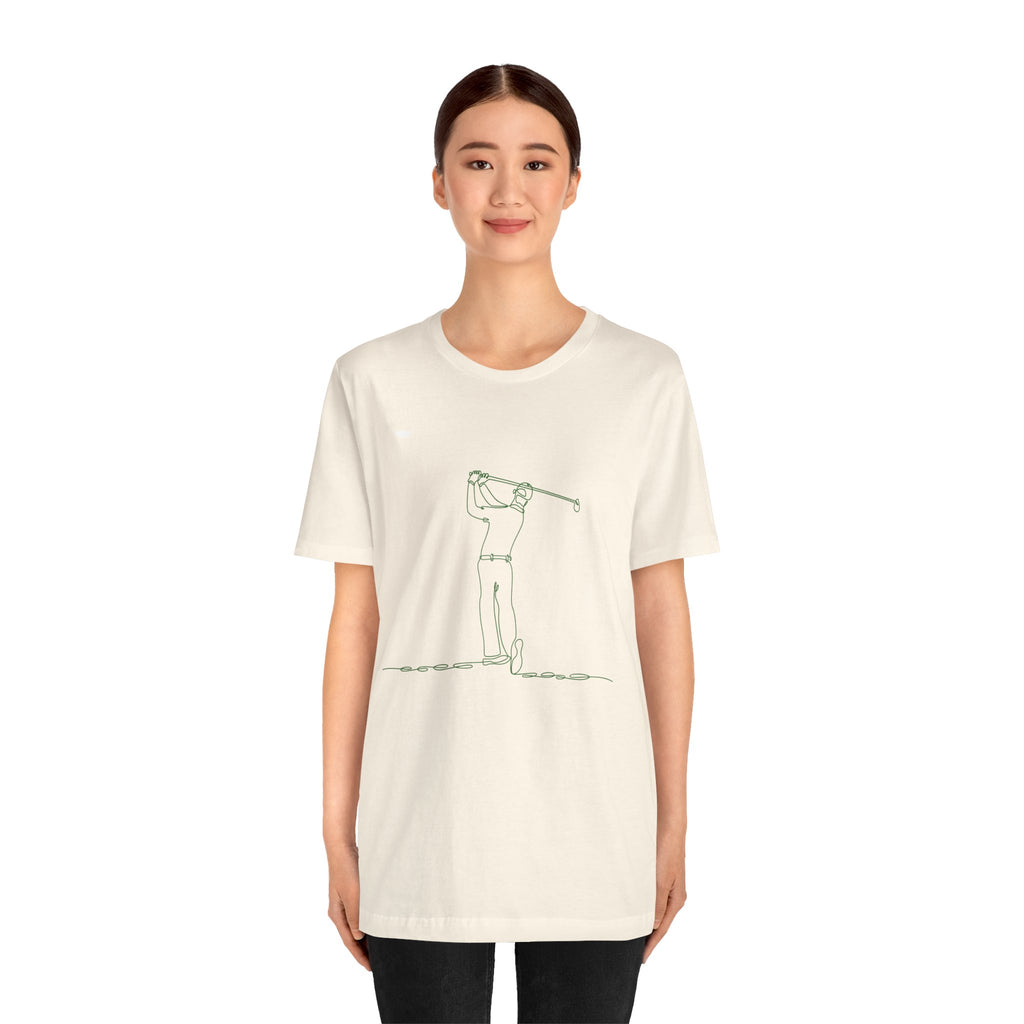 Golf Man Tee - Swing Club Line Design